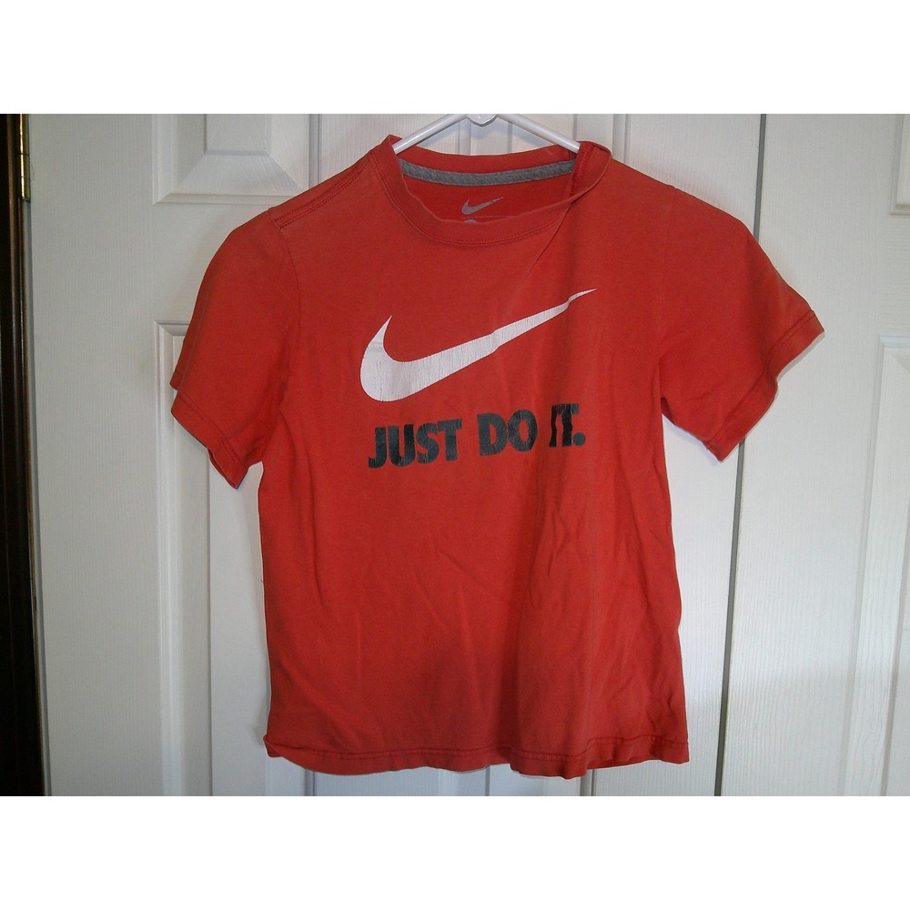 Nike Just Do It T-Shirt‎ Graphic Tee Short Sleeve Top Kids Size M